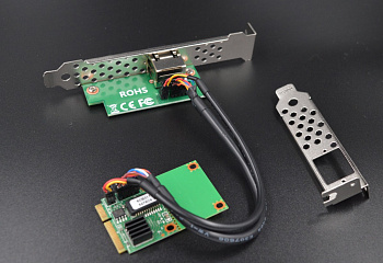 U0000163583 Адаптер mini PCIe LRES2201PT-RJ45 с контроллером intel 82574